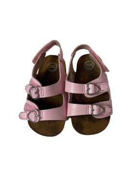 Toddler Wonder Nation Pink Heart Sandals Size 9 Adjustable Straps